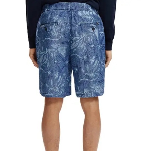 NWT Scotch & Soda twilt floral print chino shorts - Picture 3 of 10